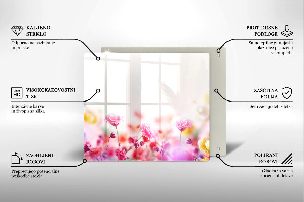 Sklo za varnou desku Květinová louka