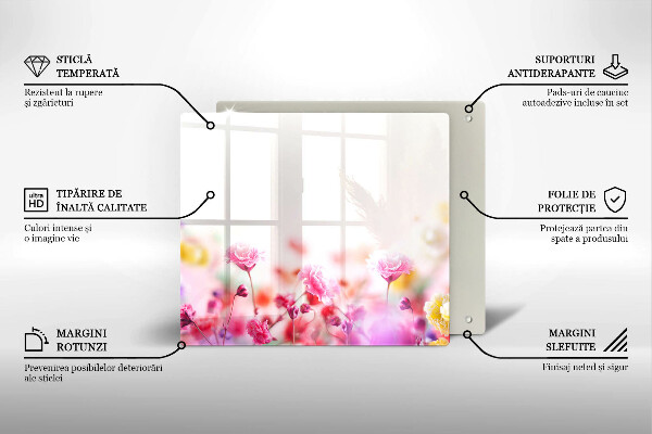 Sklo za varnou desku Květinová louka