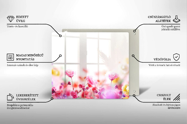 Sklo za varnou desku Květinová louka