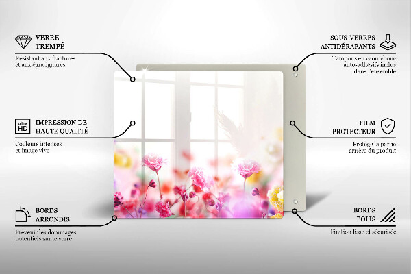 Sklo za varnou desku Květinová louka