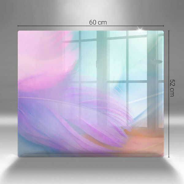 Sklo za varnou desku Pastelové peří