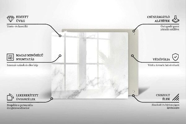 Sklo za varnou desku Moderní mramor