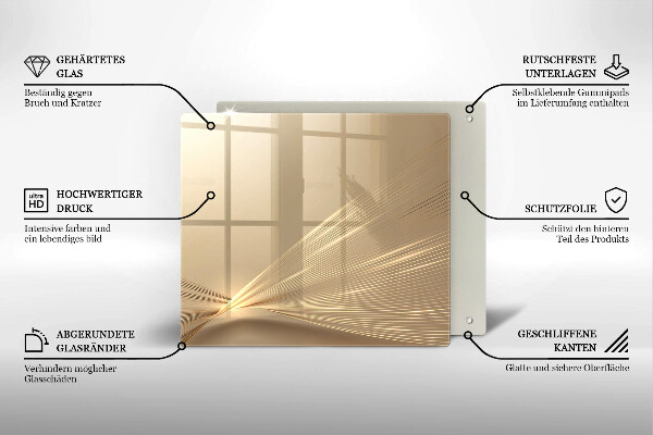 Sklo za varnou desku Moderní abstrakce