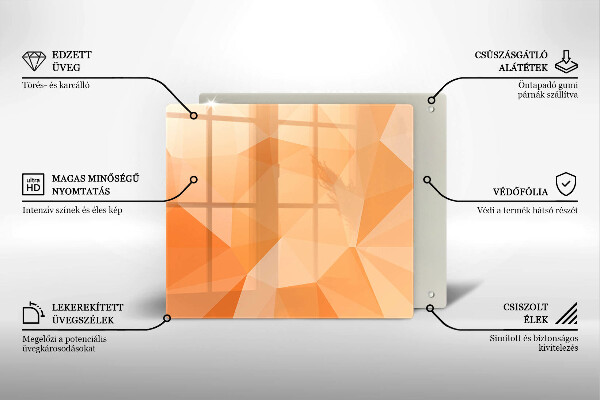 Sklo za varnou desku Geometrické pozadí