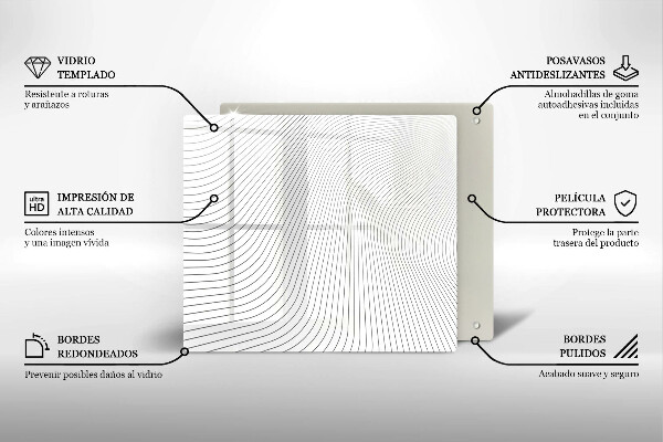 Sklo za varnou desku Moderní čáry vzor