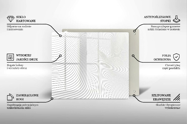 Sklo za varnou desku Moderní čáry vzor