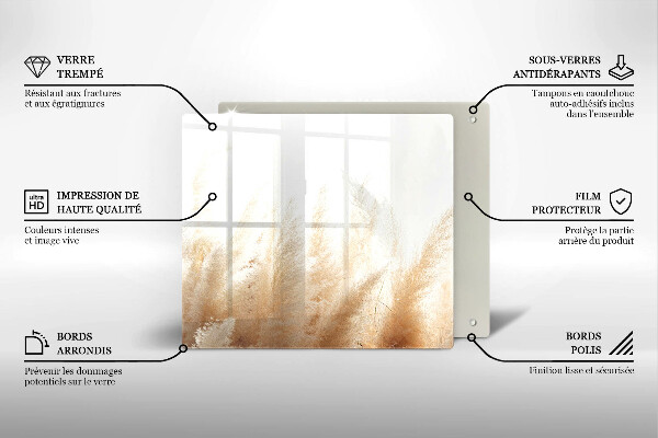 Sklo za varnou desku Pampová tráva