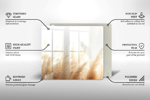 Sklo za varnou desku Pampová tráva