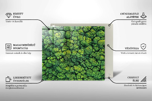 Sklo za varnou desku Přírodní mechová rostlina