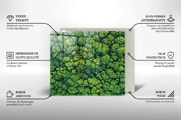 Sklo za varnou desku Přírodní mechová rostlina