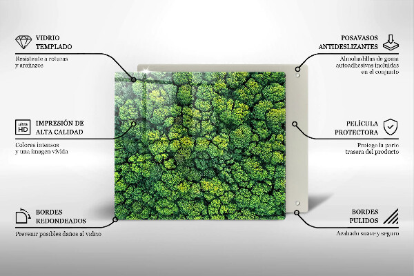 Sklo za varnou desku Přírodní mechová rostlina