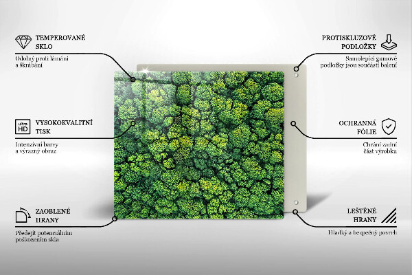 Sklo za varnou desku Přírodní mechová rostlina