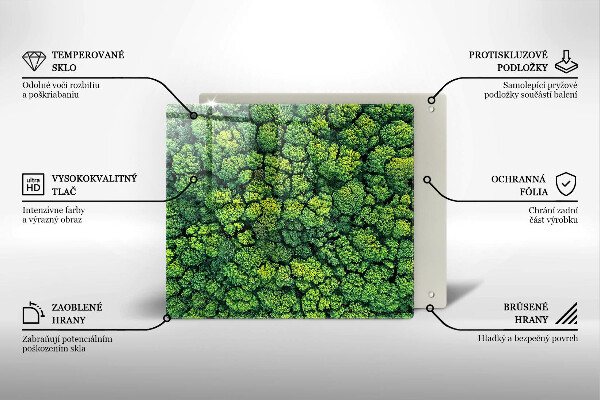 Sklo za varnou desku Přírodní mechová rostlina