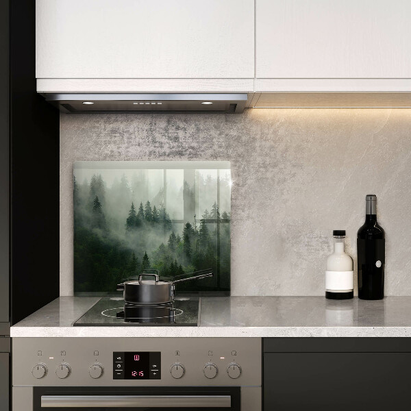 Sklo za varnou desku Zamlžená lesní krajina