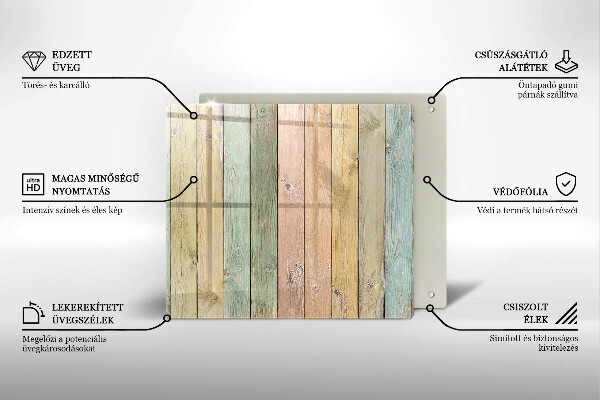 Sklo za varnou desku Barevné vintage desky