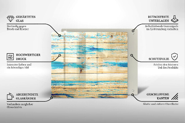 Sklo za varnou desku Retro dřevěné desky
