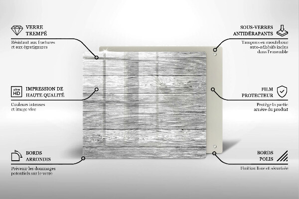 Sklo za varnou desku Staré dřevěné desky