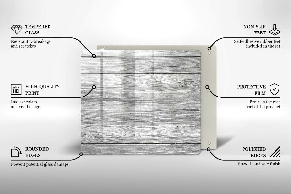 Sklo za varnou desku Staré dřevěné desky