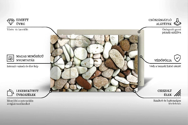 Skleněná deska za sporák Malé kameny pozadí