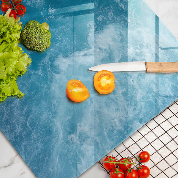 Skleněná deska za sporák Modrá voda