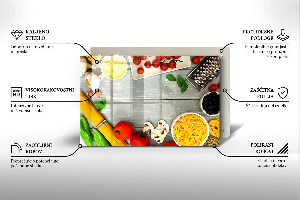 Skleněná deska za sporák Kuchyňské jídlo