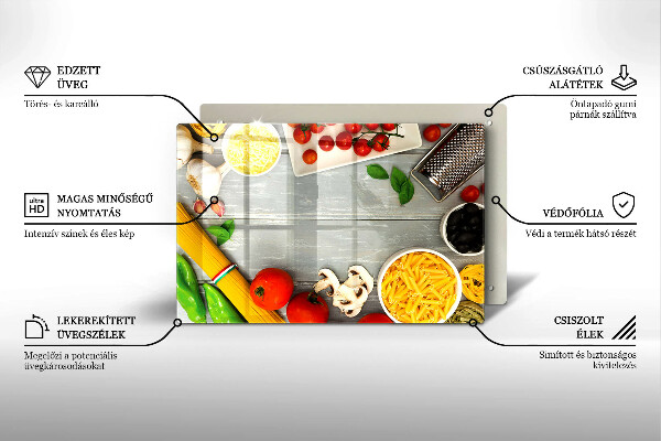Skleněná deska za sporák Kuchyňské jídlo
