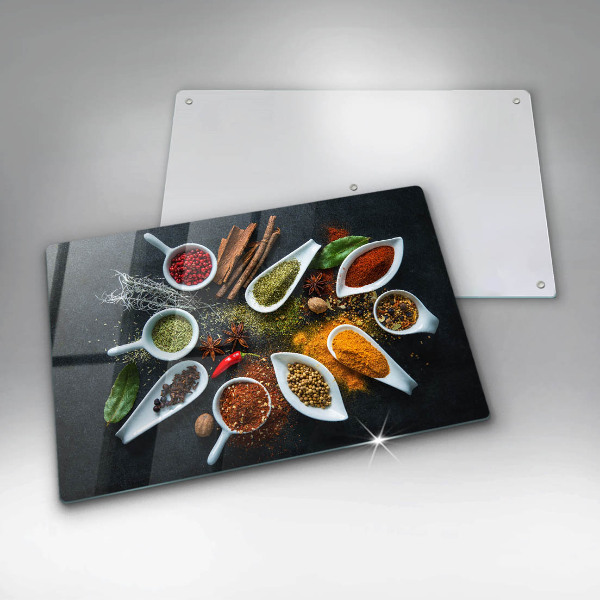 Skleněná deska za sporák Kuchyňské koření
