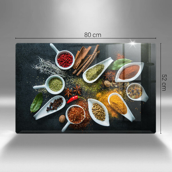 Skleněná deska za sporák Kuchyňské koření