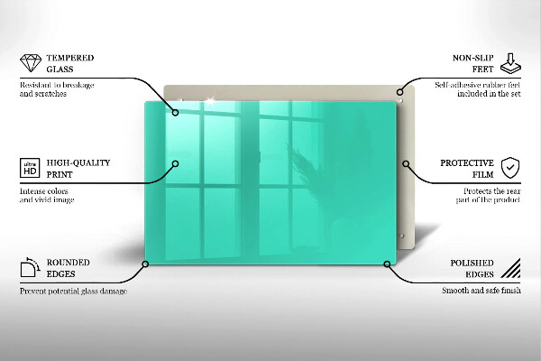 Skleněná deska za sporák Zelená barva