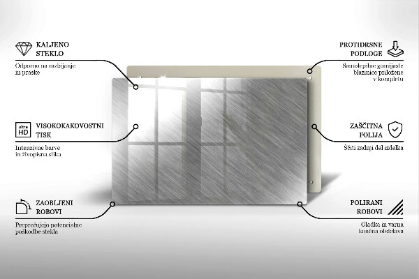 Skleněná deska za sporák Kovové textury pozadí