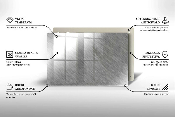 Skleněná deska za sporák Kovové textury pozadí