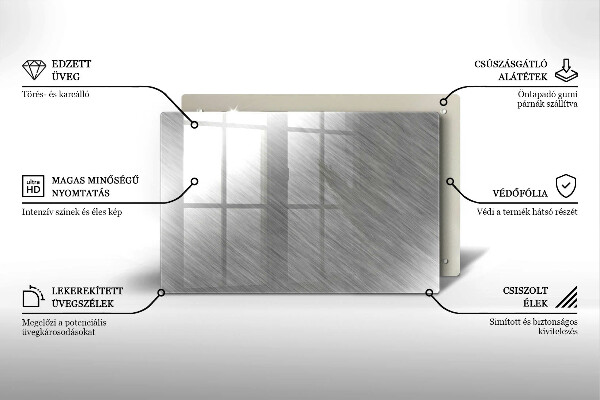 Skleněná deska za sporák Kovové textury pozadí