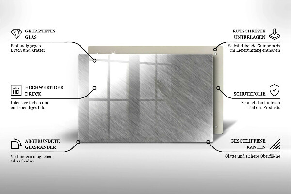 Skleněná deska za sporák Kovové textury pozadí