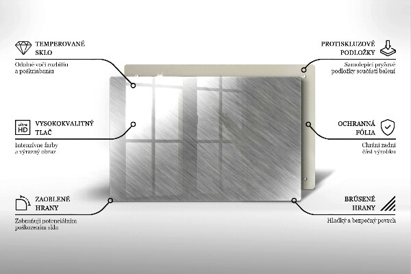 Skleněná deska za sporák Kovové textury pozadí