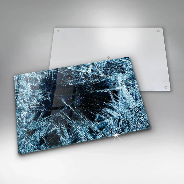 Skleněná deska za sporák Struktura ostrého ledu