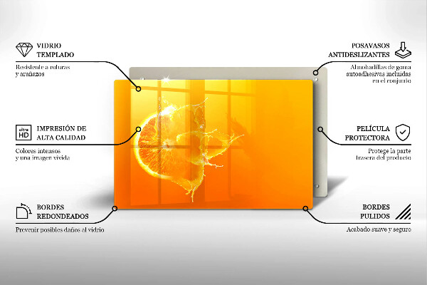 Skleněná deska za sporák Šťavnaté oranžové ovoce