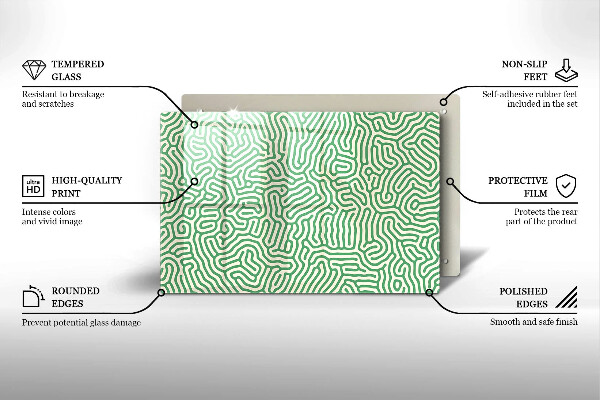 Skleněná deska za sporák Abstraktní linie