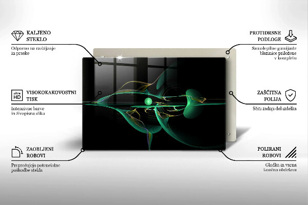 Skleněná deska za sporák Moderní abstrakce