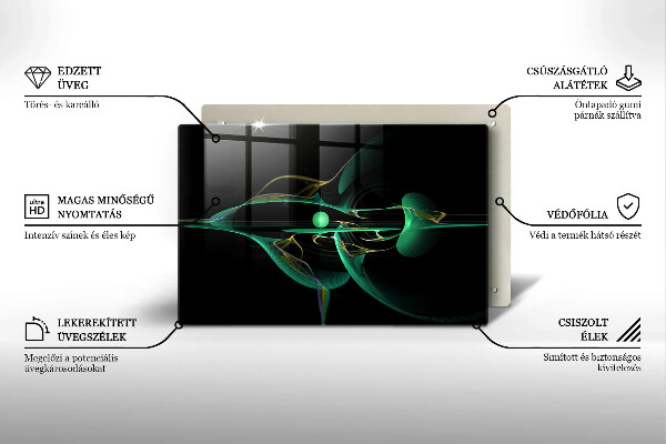 Skleněná deska za sporák Moderní abstrakce