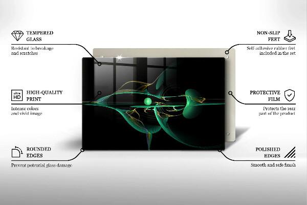 Skleněná deska za sporák Moderní abstrakce