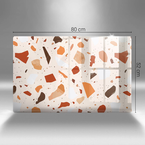 Skleněná deska za sporák Dekorativní kamenina