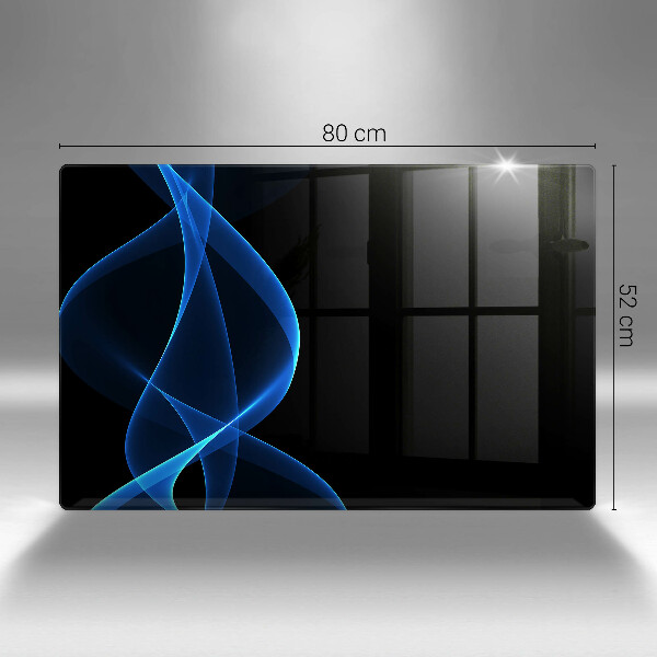 Skleněná deska za sporák Modré čáry kouře