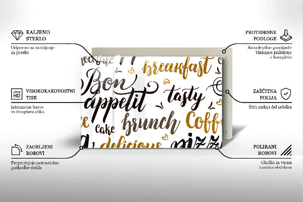 Skleněná deska za sporák Bon appetit