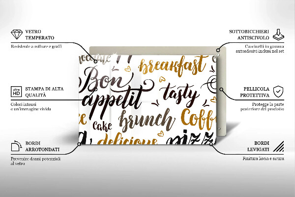 Skleněná deska za sporák Bon appetit