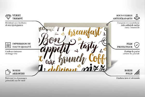 Skleněná deska za sporák Bon appetit