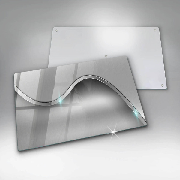 Skleněná deska za sporák Kovová abstrakce