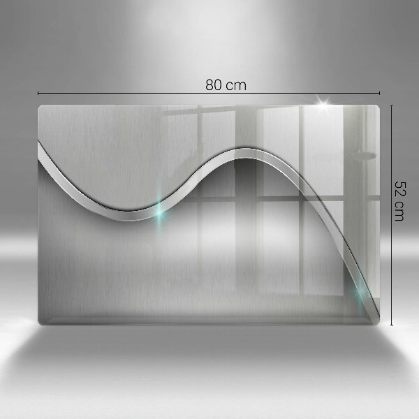 Skleněná deska za sporák Kovová abstrakce