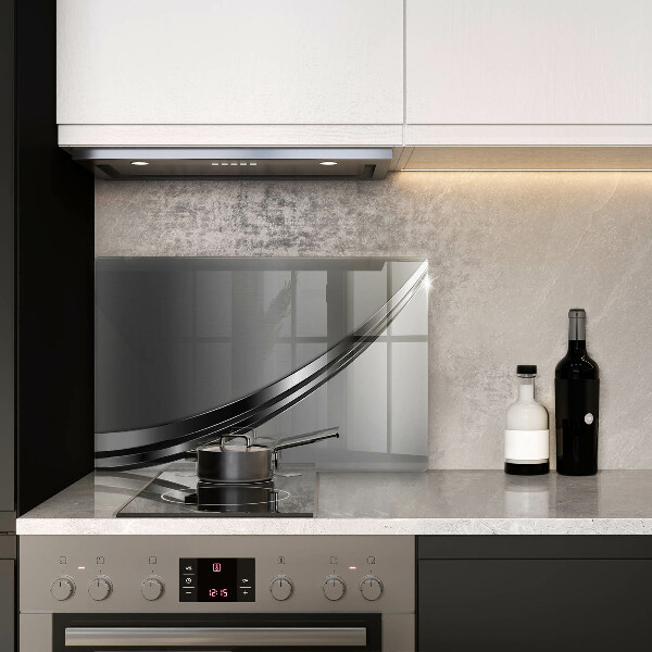 Skleněná deska za sporák Kovová abstrakce