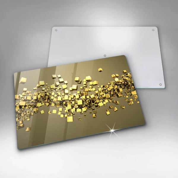 Skleněná deska za sporák Abstraktní 3D geometrie