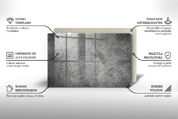 Skleněná deska za sporák Textura betonového kamene